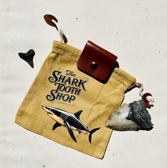 Canvas Belt Fastened Foraging Bag (Large logo with shark)